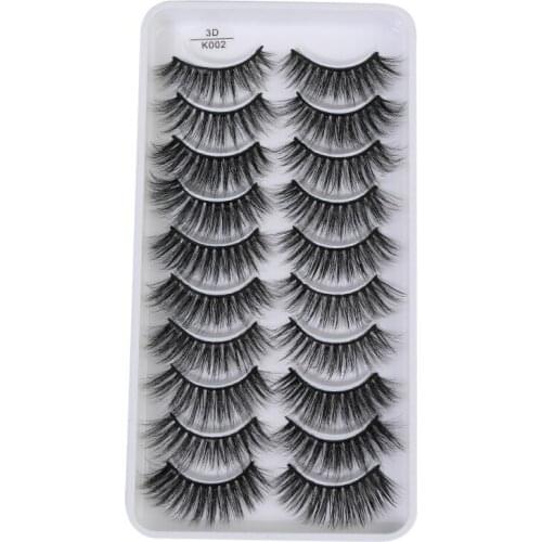 NEW 10 Pairs 3D Faux Mink Eyelashes Natural Thick Long False Eyelash Dramatic Fake Lashes Makeup Extension Eyelashes Cilio