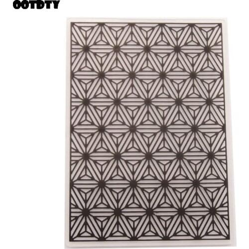Hexagon Plastic Embossing Folder Template DIY Scrapbook Photo Album Card Making Handmade Decoration Crafts