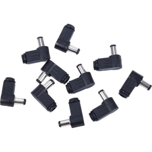 10x 2.1mm x 5.5mm Male Plug Right Angle L Jack DC Power Connector