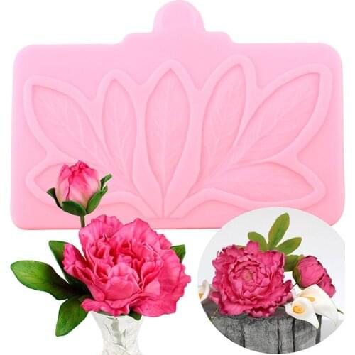 Leaves Silicone Molds Cake Border Fondant Mold Chocolate Cupcake Topper Mould Candy Polymer Clay Moulds Cake Decorating Tools