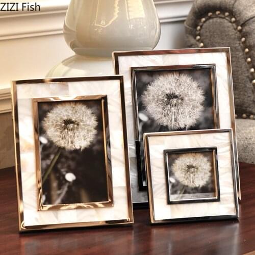 Modern Alloy Photo Frame 3/6/7 Inch Rectangular Metal Photo Frame Family Portrait Wedding Decoration Home Decoration Accessories