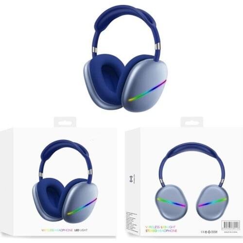 LED stereo headphone support TF FM max headphone Air10 max headphone gaming headphone