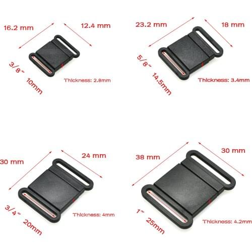 Webbing 10mm 15mm 20mm 25mm Cat Collar /Paracord Webbing Garment Accessories Black Plastic Safty Breakaway Bra Buckles