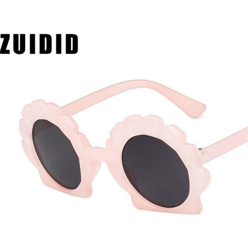 ZUIDID Fashion Kids Sunglasses Cute Children Sunglass Brand Designer Cartoon Shell Pink Street shot Sun Glasses Boys Girls UV400