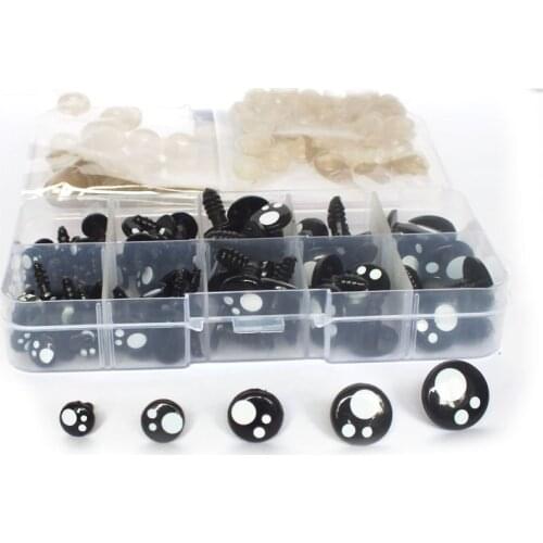 100pcs Cartoon Safety Eyes Black Eyes For Toys For Dolls Making Animal Amigurumi Bear Craft Stuffed Toys Accessories