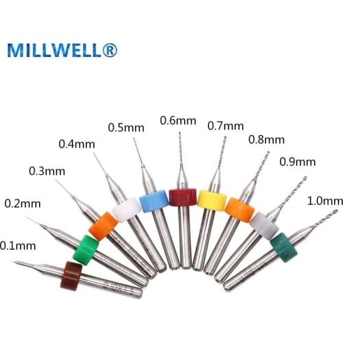 10PCS-Different size free shipping,CNC solid carbide micro PCB drill,HSS shank woodworking tool,aluminum plastic copper drill