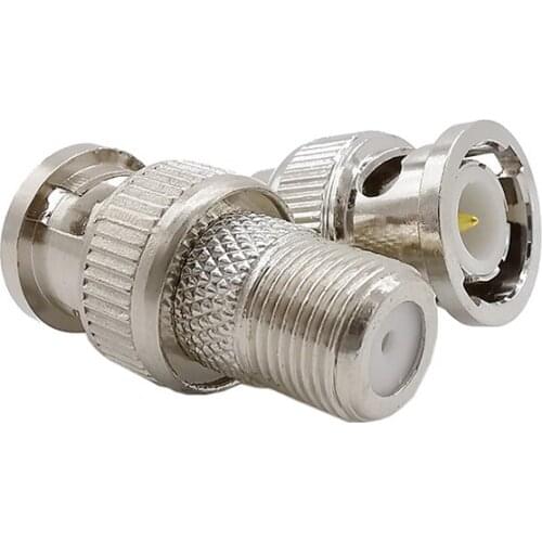 5PCS BNC Male to F-type Female RF Coaxial Coax Adapter BNC Plug to F Jack Connector for RG6 RG59 Cable