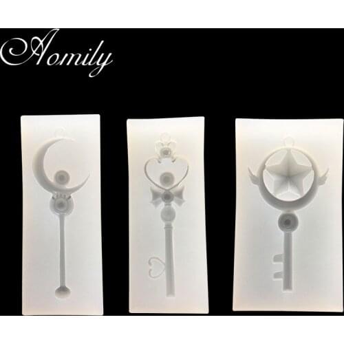 Aomily DIY Crystal Epoxy Silicone Molds Magic Stick Scepter Jewelry Pendant Bracelet Making Tools Hand Craft Mold Epoxy Resin