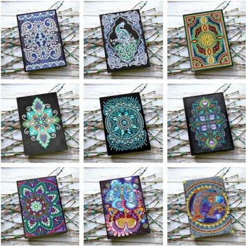 Various patterns DIY diamond painting notebook A5 50 pages special-shaped diamond embroidery cross stitch childrens gift