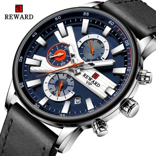 REWARD New Fashion Man WristWatch Waterproof Chronograph Men Quartz Watch Top Brand Luxury Sport Male Clock Relogio Masculino