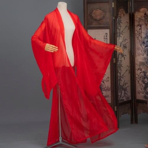 Fairy Chinese Hanfu Large Sleeve Shirt Classical Dance Costume Soft Coat Men Women Folk Dance Hanfu Cosplay Show Wear NV14194