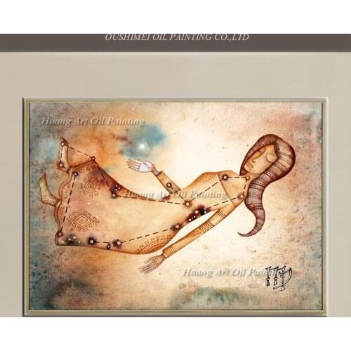 Artist Created Handmade Artwork Greek mythology For Wall Decoration Pure Hand-painted Zodiac Virgo Oil Painting On Canvas