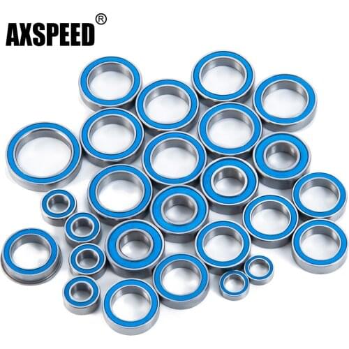AXSPEED 26Pcs Wheel Hub Sealed Bearing Kit for Arrma 4S BLX Kraton Outcast 1/10 RC Crawler Car Truck Accessories Upgrade Parts