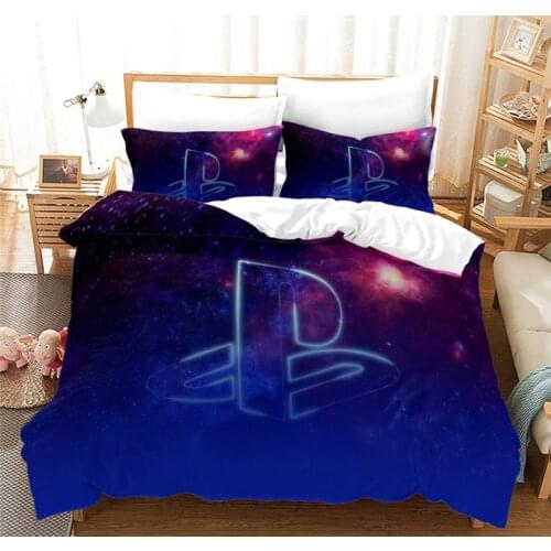 PlayStation 4 Bedding Set 3d Pillowcase Duvet Cover Set Classic Boys Girls Play Game Twin Full Queen King Size for Bedroom Decor