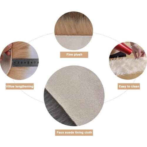 Faux Wool Sofa Carpet Mat Whole Wool Cushion Living Room Bedroom Long Plush Blanket Baby Nursery Childrens Room Rug SCIE999