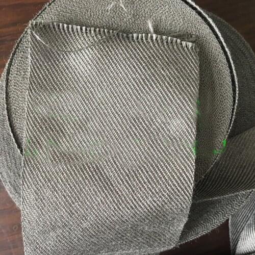1M 5cm width 316L Stainless steel fiber metal cloth for Glass and touch screen industry use High temperature Metal shielding tap