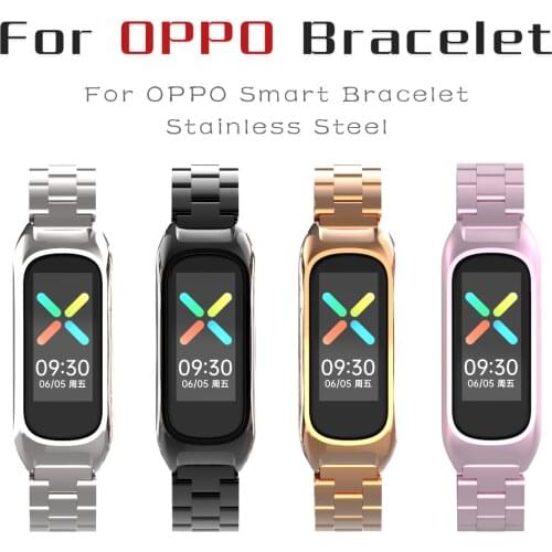Metal Strap For OPPO Smart Bracelet Band Stainless Steel replacement For OPPO Watch Replacement Wrist Wristbands accessories