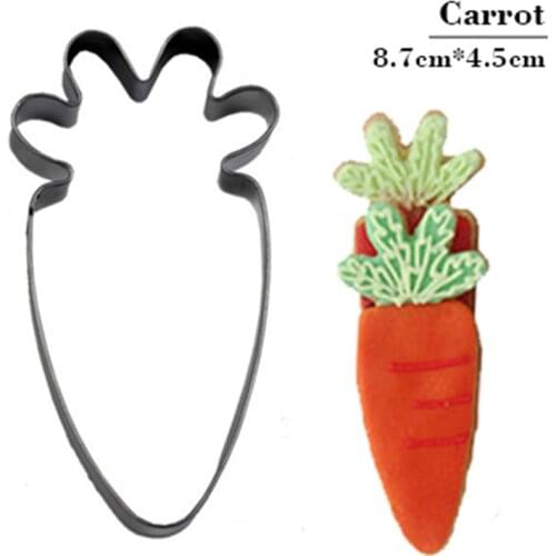 Cute Carrot Egg Biscuit Cookie Cutter Tools Pan Kitchen Pastry Accessories Moulds Stainless Steel Kitchen Products Fast Shipping