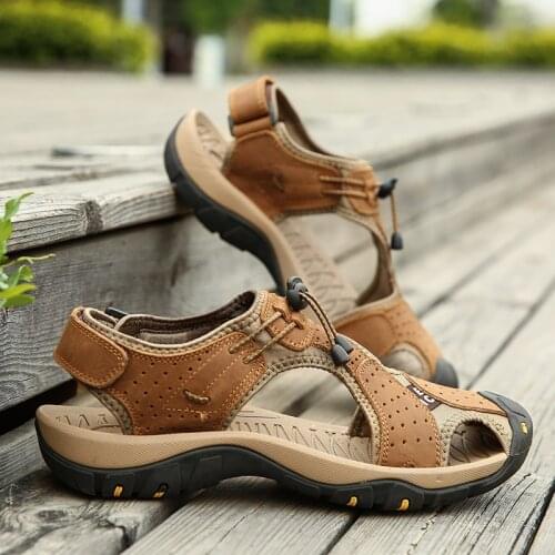 In mens para sandles plage for male on leather mens slippers shoes de samool sandals homme homens luxury comfort dress slip 39