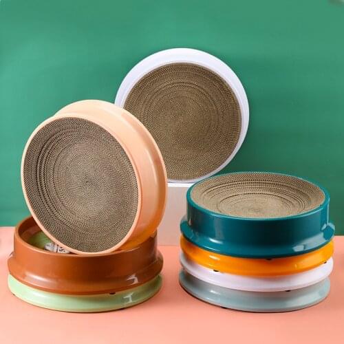 New Cat Litter Compass Round Corrugated Cat Scratch Board Litter Cat Toys Bed For Sleep Claws Grinding