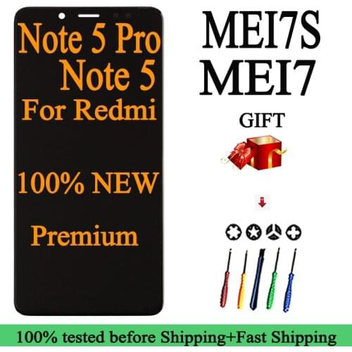 100% New Premium Quality LCD+Frame For Xiaomi Redmi Note 5 Pro LCD Display Screen Replacement For Redmi Note 5 Snapdragon 636