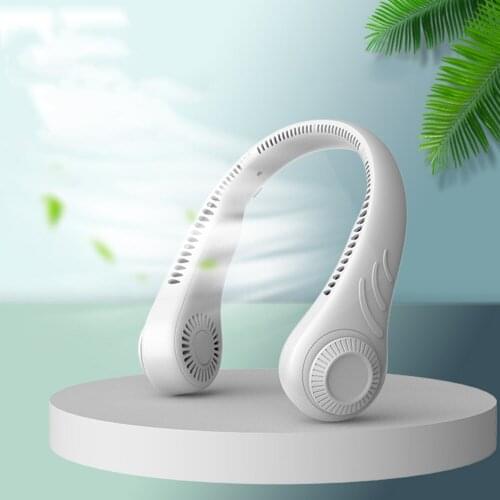 Hanging Neck Fan USB Portable charging handheld student lazy Ultra Quiet Air Cooler Outdoor Leafless Net Red Small Electric Fan