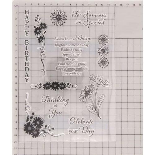 Thinking of You Transparent Clear Silicone Stamps/Seal for DIY Scrapbooking/photo Album Decorative Clear Stamp Sheets
