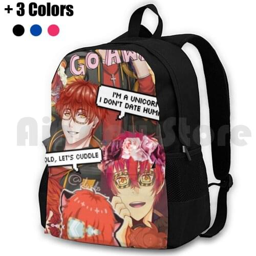 Mystic Messenger 707-Tumblr Style Outdoor Hiking Backpack Riding Climbing Sports Bag Anime Weeb Weeaboo Mystic Messenger Mysme
