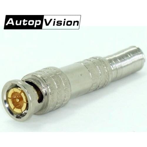 20pcs/lot BNC Male Connector for RG-59 Coaxical Cable Adapter, Brass End, Crimp, Cable Screwing, CCTV Camera BNC connector