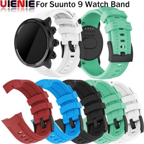 Silicone Replacement Strap For SUUNTO 9 Frontier/Classic 24mm Sport Wristband For SUUNTO 9 Smart Watch Bracelet Wrist Accessorie
