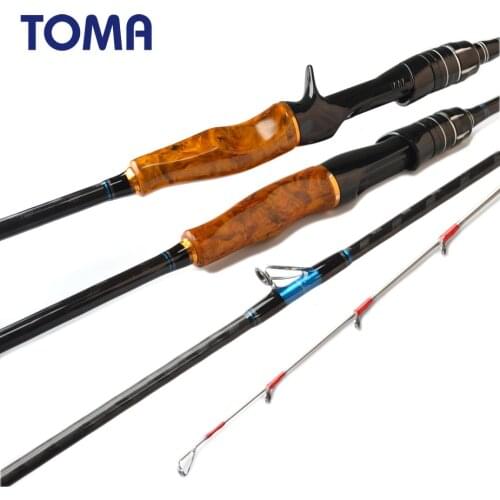 TOMA Inshore Jig Fishing Rod Spinning Casting 1.8m 2.1m Lure 50-180g Gold Camphor 2 Section MH Sea Boat Fishing Jigging Rod