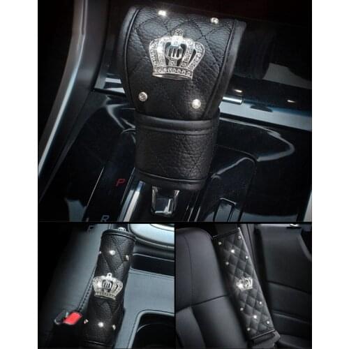 Universal Car Safety Seat Belt Cover Shoulder Pad Shift Knob Padding Suit Hand Brake Lever Cover Auto Styling Accessories