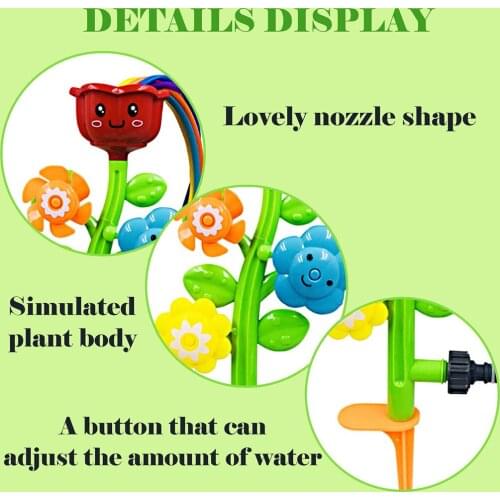 Water Sprinkler Lawn Flower Spray Fun Toy Backyard Outside Gifts for Kids