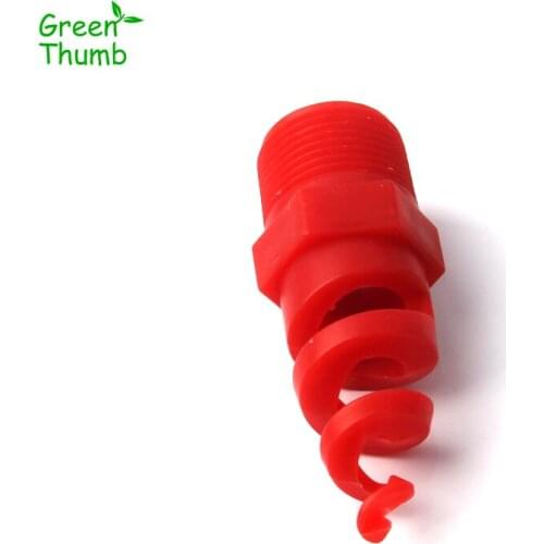 1-100pcs 1 Inch Plastic Spiral Nozzle Male Thread Red Atomizating Sprinkler Heads Garden Irrigation Spiral Sprinkler