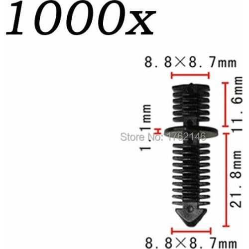 1000x Black Double End Xmas Tree Retainers Clips 11/32" Stem Diameter Cars Boats Trucks Set For Auveco A20866