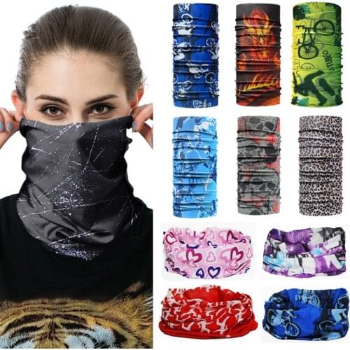 Head Face Neck Sunshade Unisex Collar Gaiter Tube Bandana Ice Silk Fahion Sports Headwear Scarf Dustproof 2021 Winter Outdoor