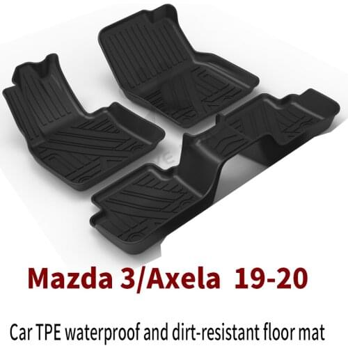 For Mazda3 Axela Car Carpet Car Floor Mats Custom All-Weather Floor foot Mat Black Full Set Trim To Modified Accessories