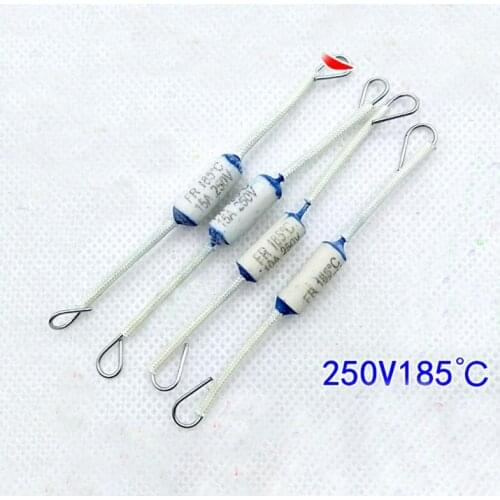 Free shipping 100pc temperature fuse 185C 250V 10A 15A Ceramic fuse for Rice cooker Pressure cooker