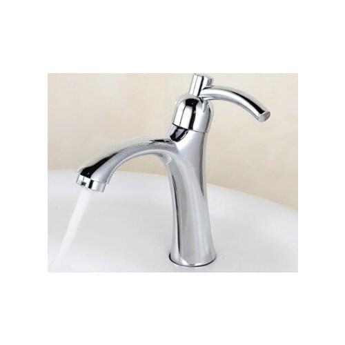 Free shipping single cold bathroom faucet with single handle single hole bathroom basin sink water faucet