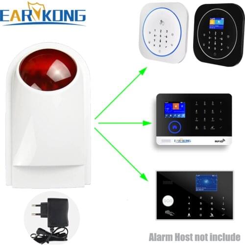 433MHz Wireless Strobe Siren Light Alarm Outdoor Waterproof Only For G4 / W123 / G50 / PG103 / W2B Wifi GSM Alarm System