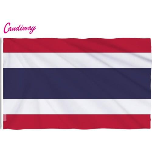 Candiway 3x5 Foot Thailand flag polyester Thailand banners Vivid Color and UV Fade Resistant Canvas Header Double Stitched
