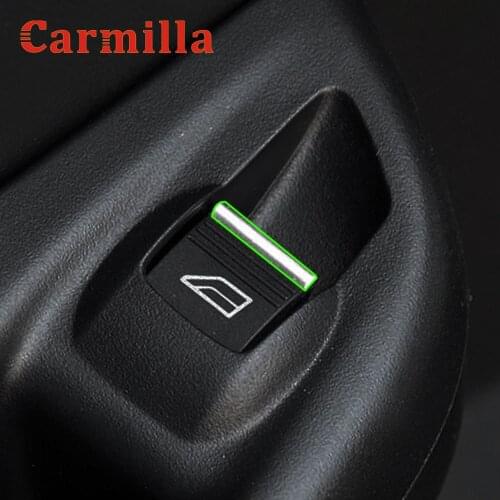Carmilla 7Pcs/Set Stainless Steel Car Window Lift Button Sequins Cover Trim Fit for Ford Focus 3 MK3 2012 - 2018 RS ST