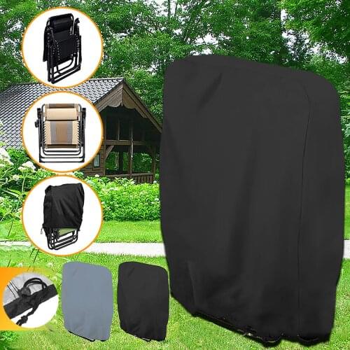 2PCS Outdoor Folding Reclining Chair 210D Dust, Rain, UV Protection Chair Cover Oxford Cloth, Durable Furniture Cover