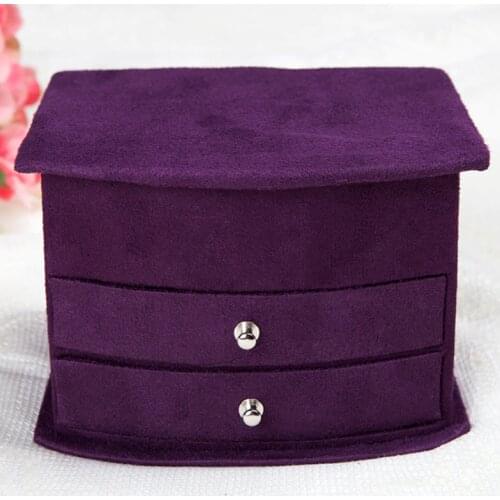 B Small Size Three Layer Jewelry Boxes Carrying Cases Women Jewellery Container Birthday Gifts Makeup Case Jewelry Organizer