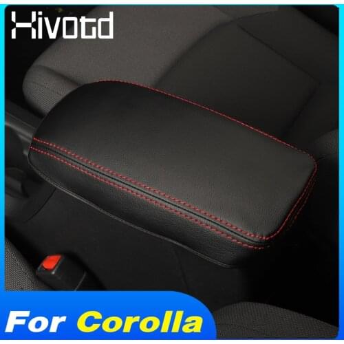 Hivotd Car Armrest Cover Interior Protection Accessories Center Console Pad Car Styling Parts For Toyota Corolla Sedan 2019-2021