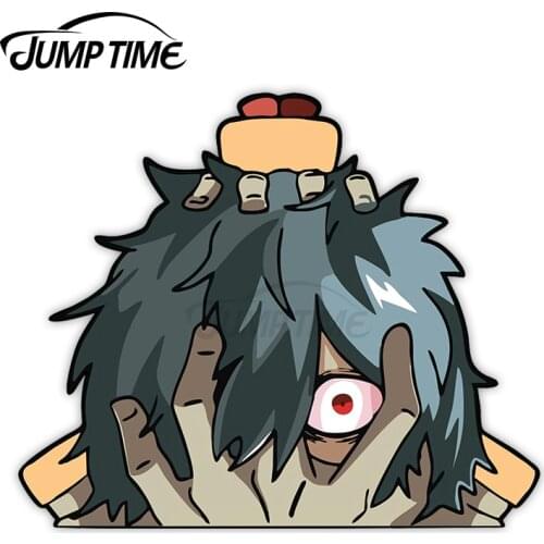 JumpTime 13 x 12.5cm For Tomu Peek Peeking Peekers Peekaboo Window Vinyl Car Bumper Anime Stickers Academia Vinyl Decoration
