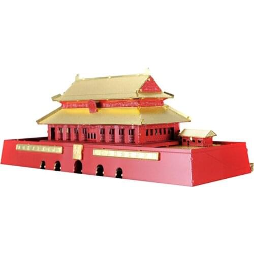 Microworld Models Tian'anmen Square model DIY laser cutting Jigsaw puzzle building model 3D metal Puzzle Toys for adult gifts