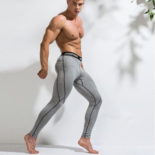 Mens Compression Pants Running Tights Men Bodybuilding Jogging Skinny Sport Leggings Gym Compression Fitness Trousers