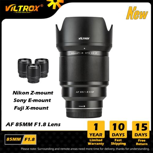 VILTROX 85mm f1.8 X Mark II Lens AF Auto Lens Portrait Fixed Focus Lens for Fujifilm Fuji X Mount Camera Lens X-T20 X-T10 X-T100