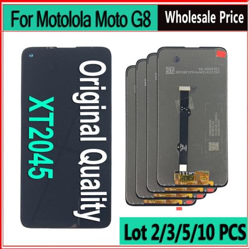 Lot G8 LCD 2 Pieces For Motorola MOTO G8 Display LCD Touch Screen Digitizer For MOTO G8 XT2045-1 XT2045-2 XT2045-5 Screen
